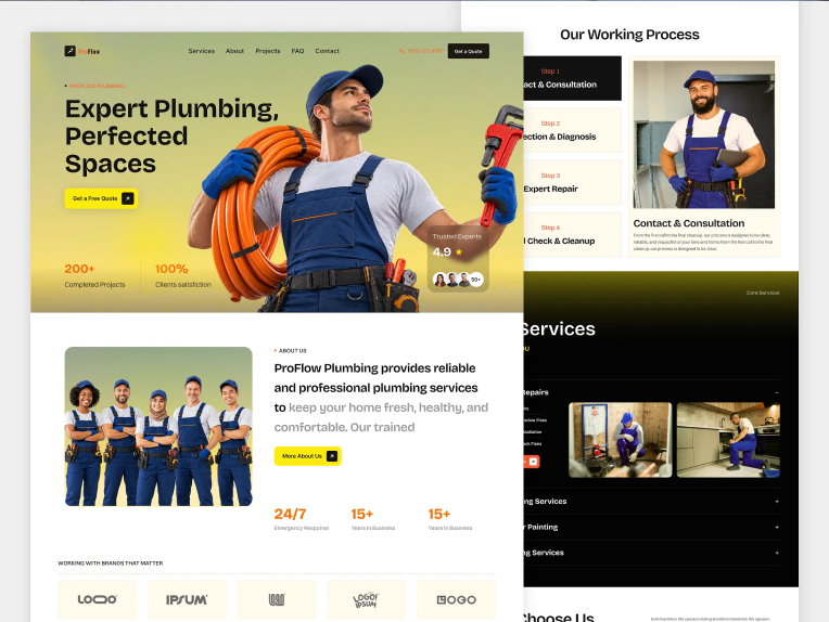Home service website design